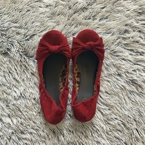 Red ballet flats